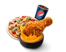  2x L Pizza+ 8 Pc Fried Chicken 