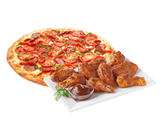  1x L Pizza+ 4 Pc Fried Chicken 